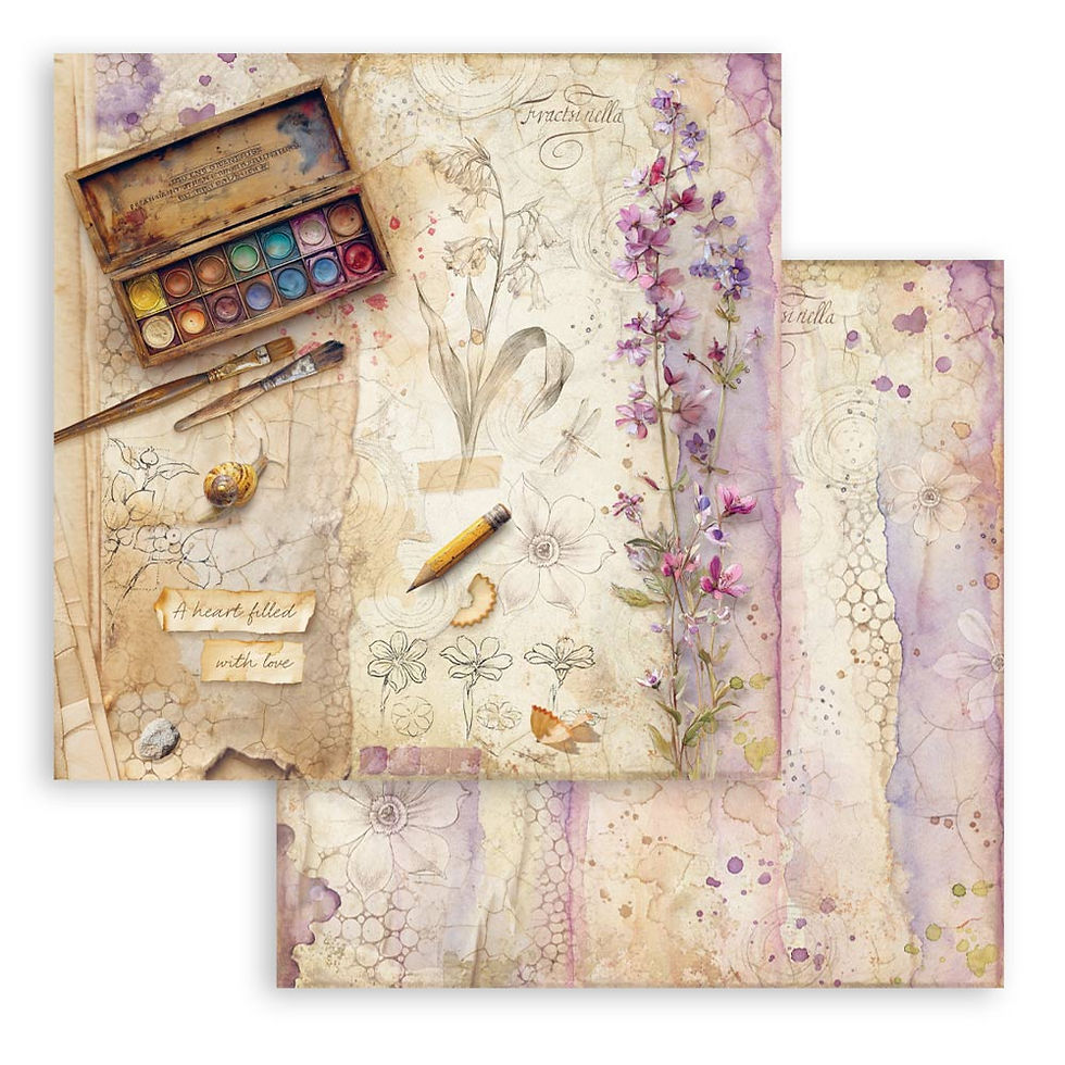Thumbnail: Scrapbooking Printed Pad for Art and Craft 10 sheets 8"X8"- All Around