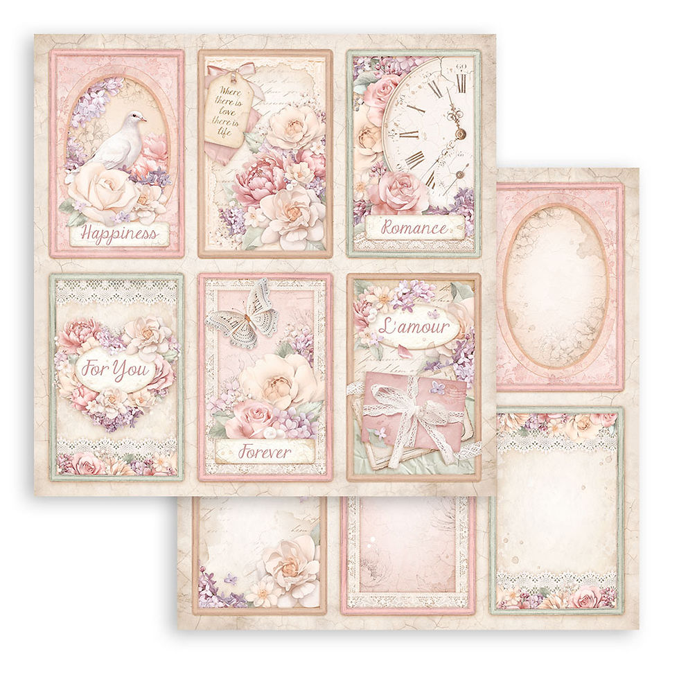 Miniatura: Scrapbooking Small Pad 10 sheets cm 20,3X20,3 (8"X8") - Romance Forever