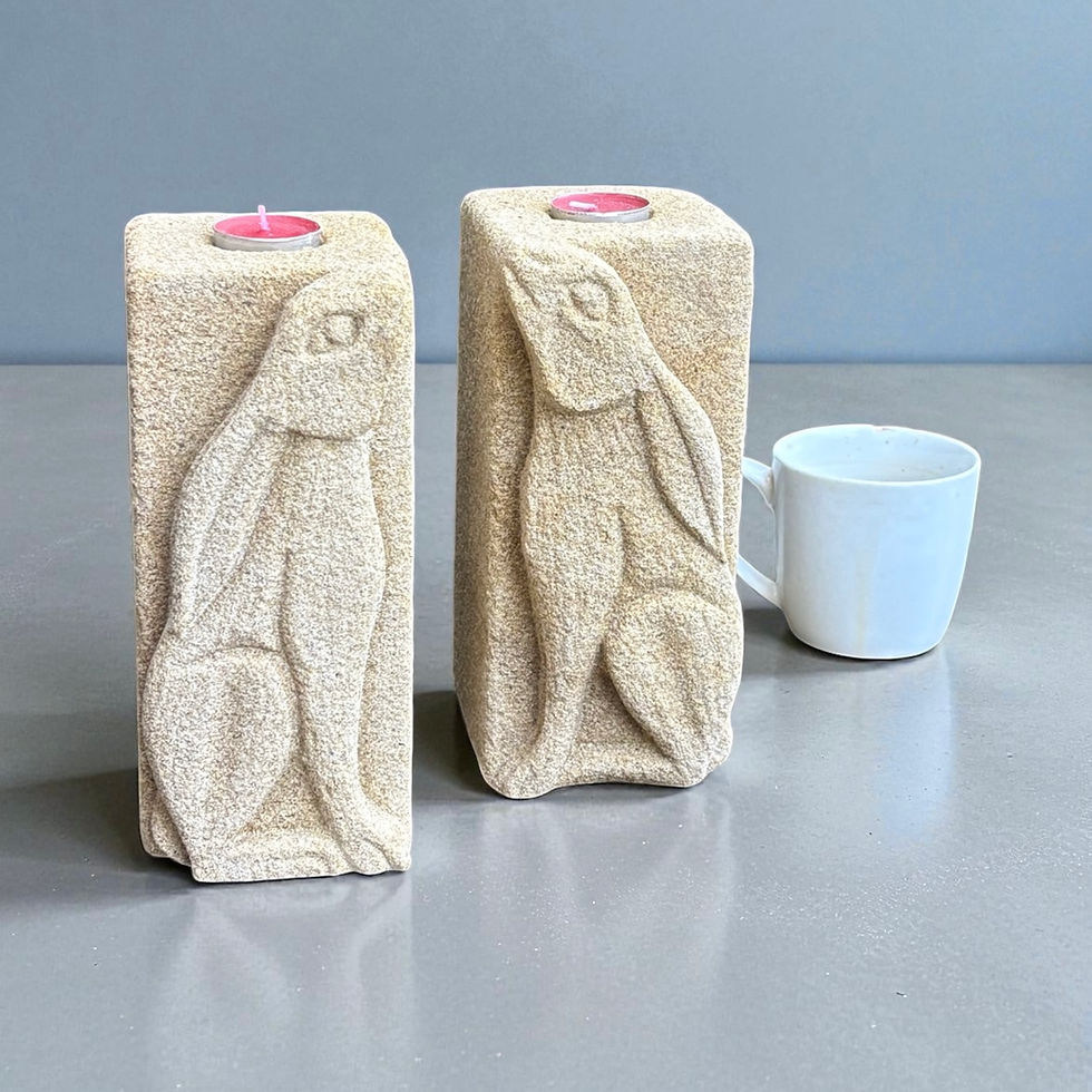 Thumbnail: The Moon Gazey Hare Tea Light Holder ( price per one item)  Left Hand Facing 