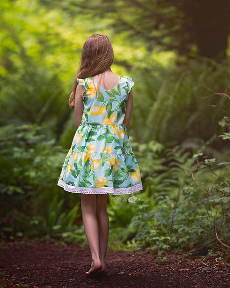 Cottagecore pullover tiered dress pattern with pockets