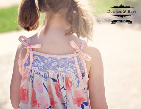 Sweet as Pie back view with shoulder bows.