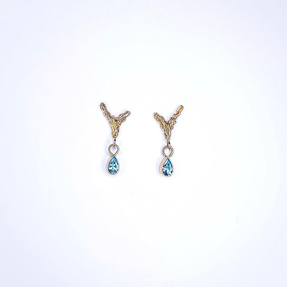 Rose gold and topaz earrings
