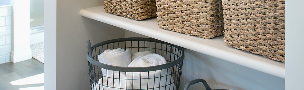 Organized Bathroom Shelves