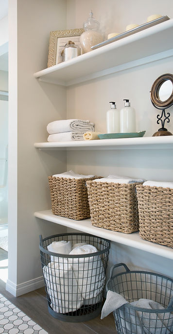 Organized Bathroom Shelves