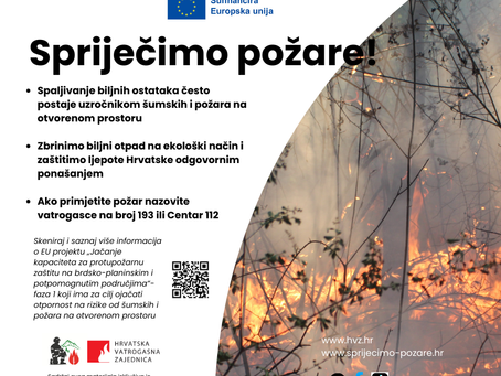 Vatrogasci upozoravaju: Oprez pri spaljivanju biljnog otpada