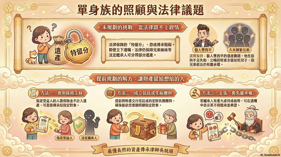 曹西平新聞提醒我們:單身、沒小孩,真的可以什麼都不安排嗎?