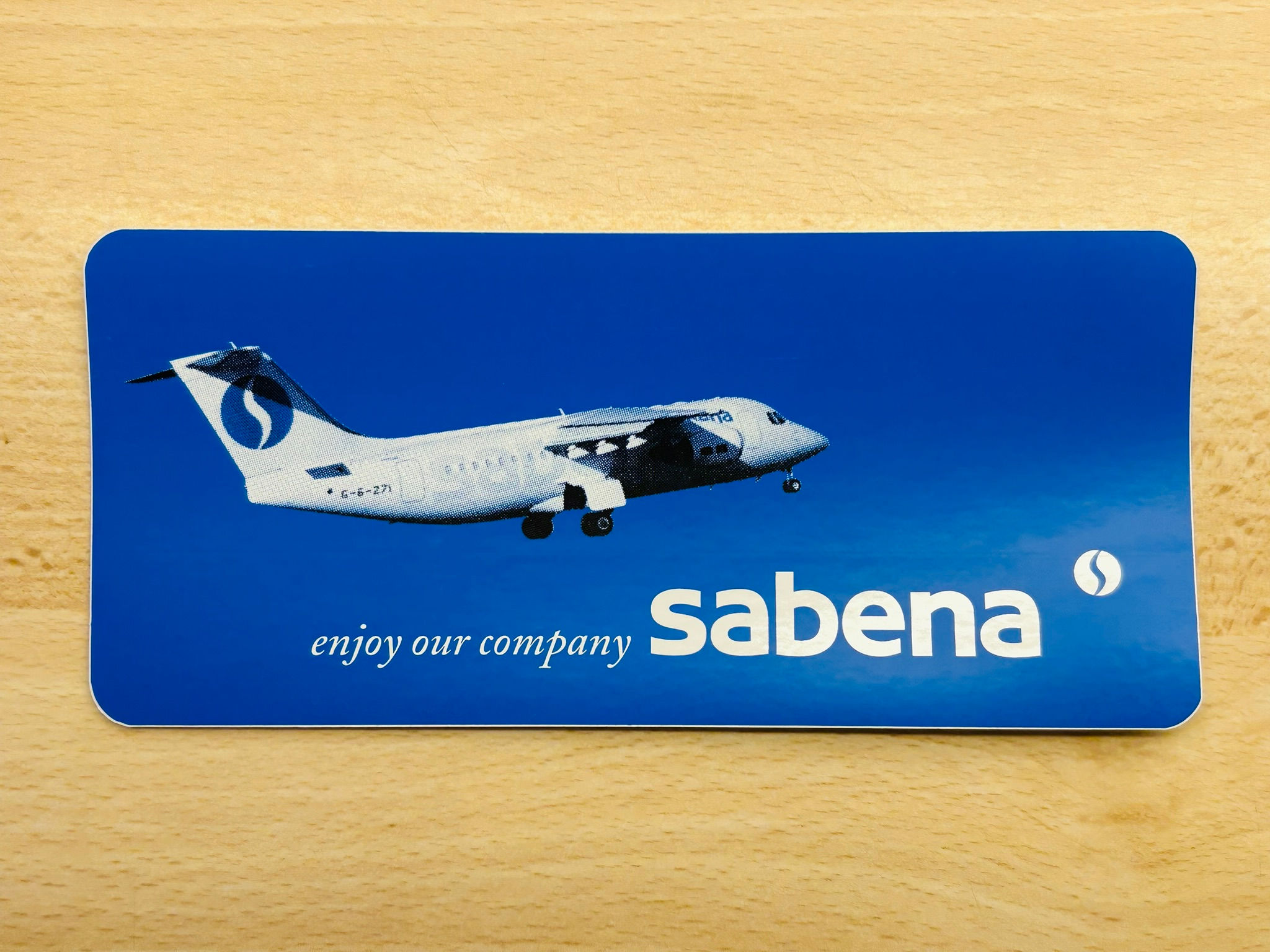 Sabena Sticker #032 British Aerospace Avro RJ85 7x15,5