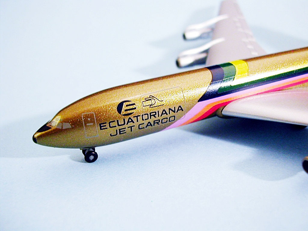 Ecuatoriana Jet Cargo Scale 1-400 model diecast Boeing B707-300F HC-BGP