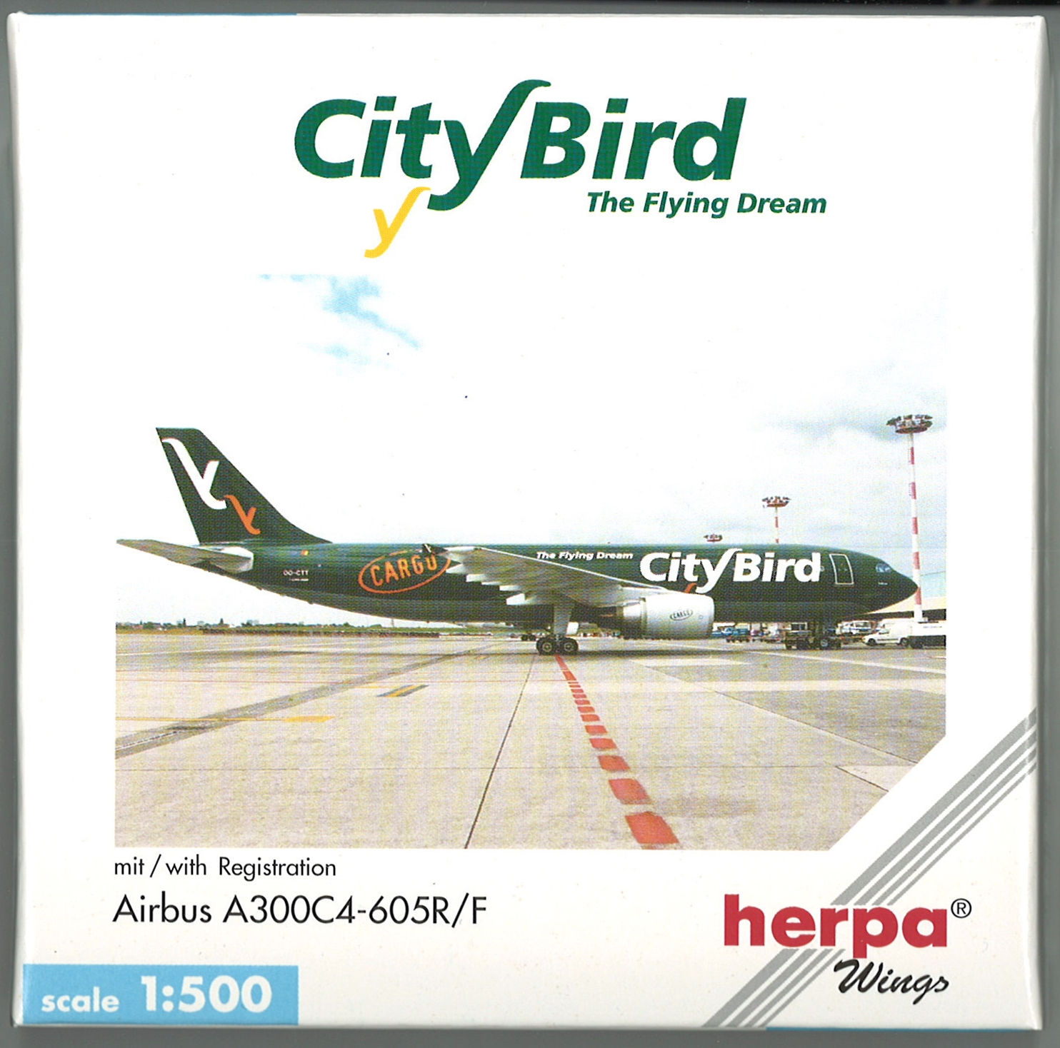 City Bird Scale 1-500 model diecast Airbus A300C4-605R Cargo OO-CTT