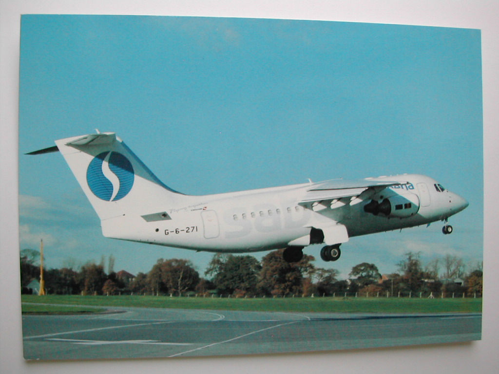 Sabena Postcard #050 BAE Systems Avro 146-RJ85 OO-DJK