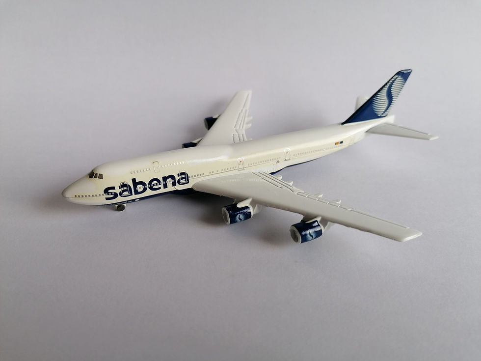 Miniatyrbild: Sabena Scale 1-600 model diecast Boeing B747-300 Qualiflyer Colors