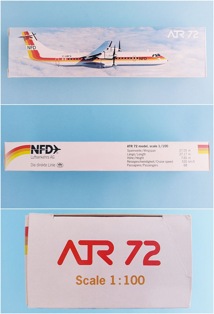 Μικρογραφία: NFD Luftverkehrs AG Nurnberger Flugdienst Scale 1-100 model ATR 72-200