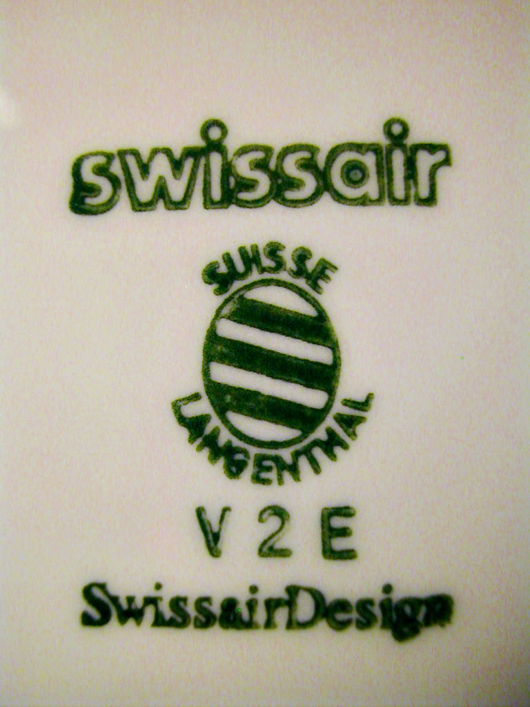 Miniature : Swissair Bone China Ware #01 Swissair Design