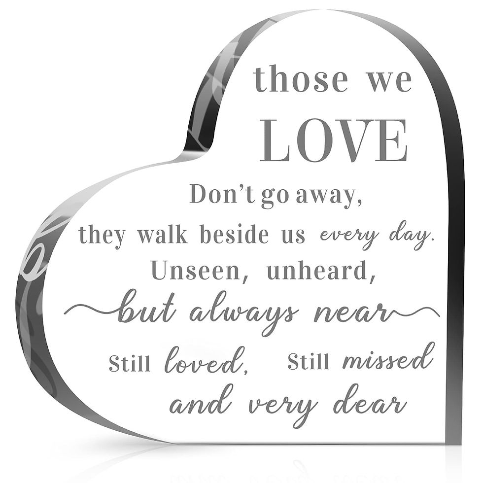 Acrylic Heart Sympathy Memorial Gift for Loss of Loved One