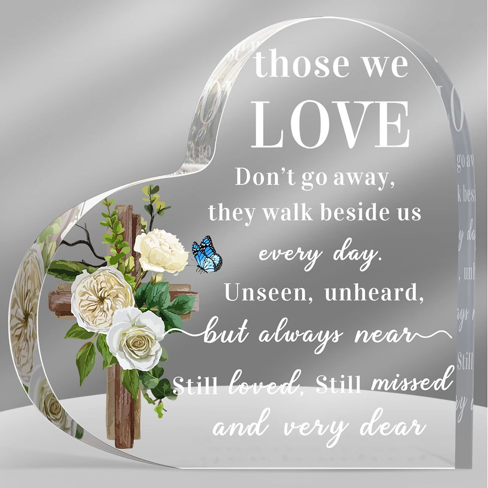 Acrylic Heart Sympathy Memorial Gift for Loss of Loved One