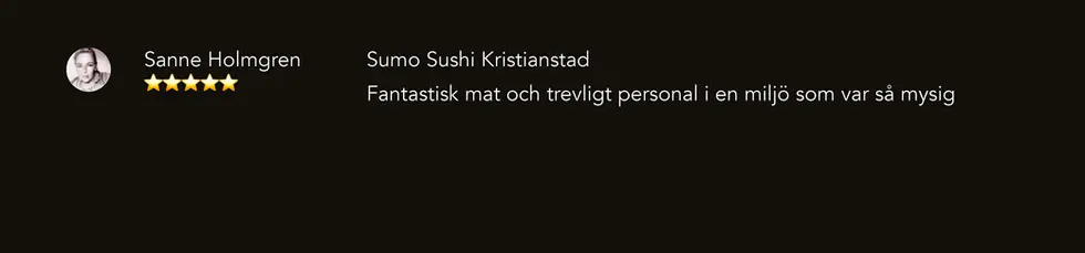 Sumo Sushi Kristianstad Recension