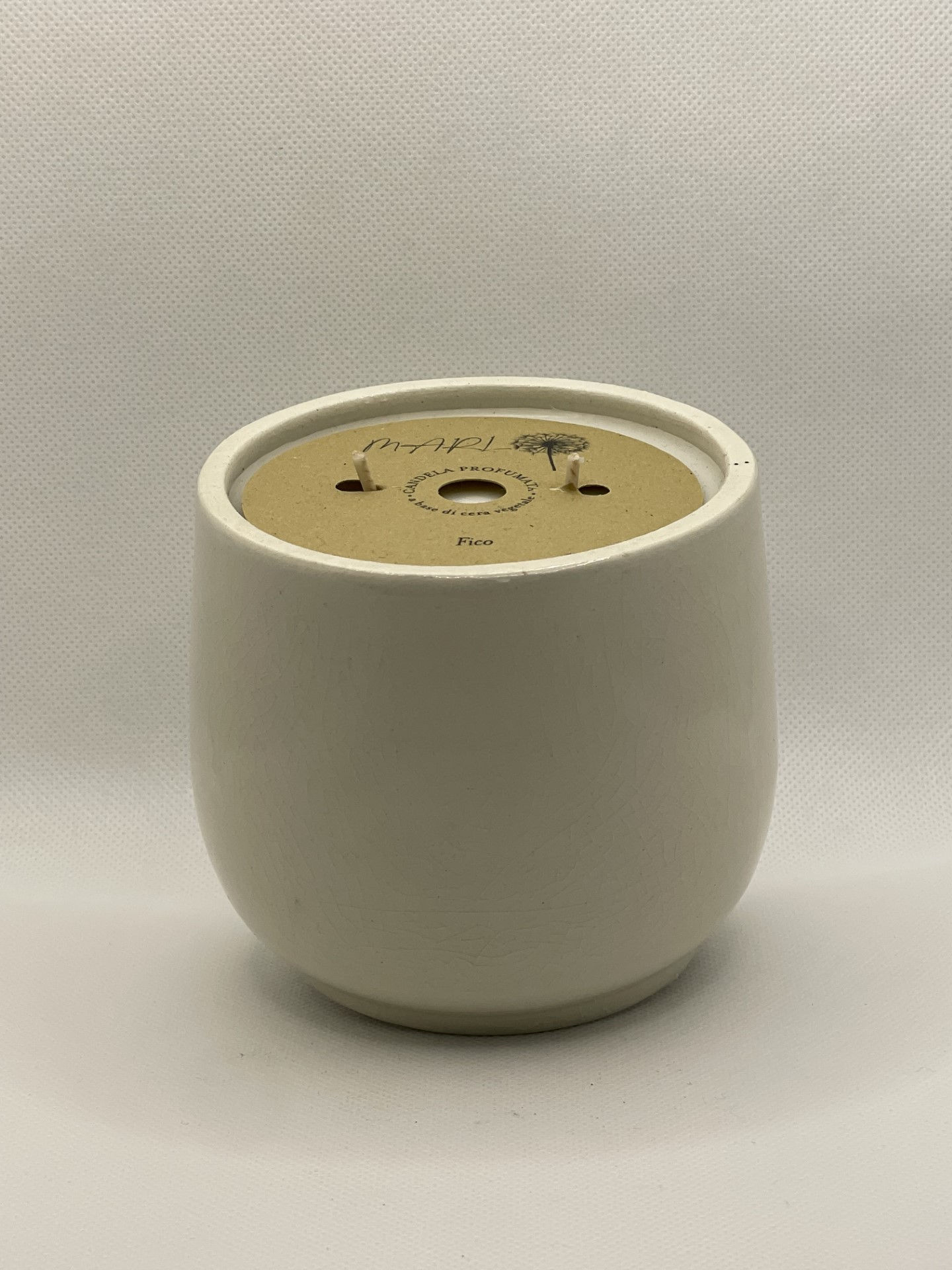 Candela ceramica bianca (modello grande)