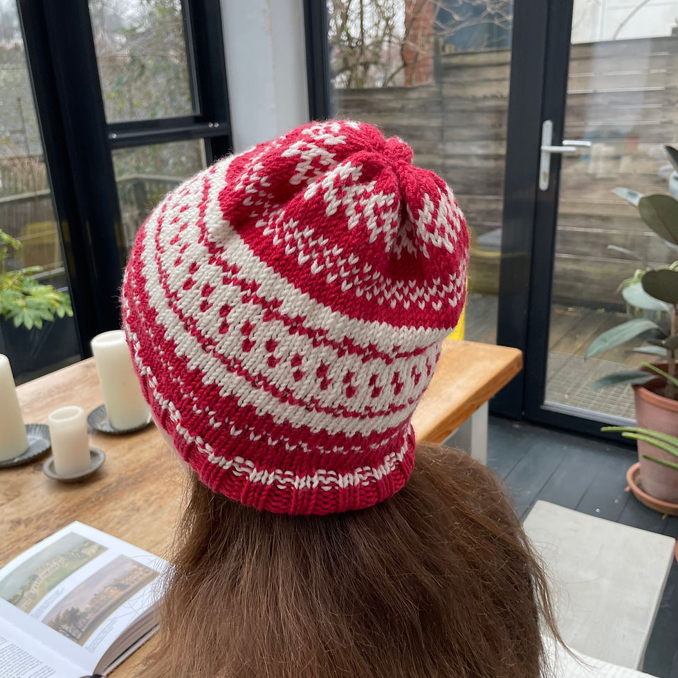 Thumbnail: Nordic Hat- Red White