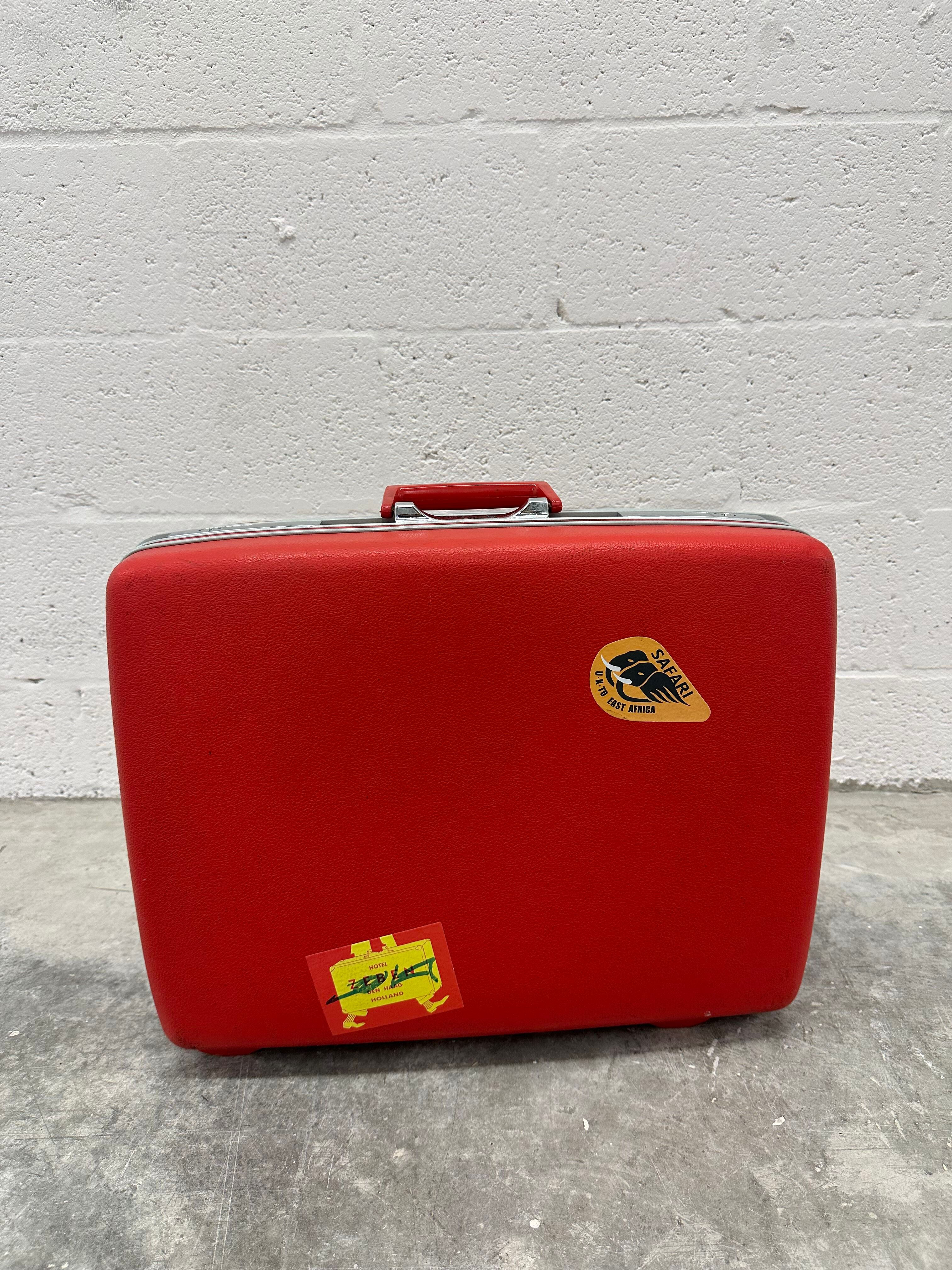 Vintage red suitcase