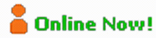Flashing Image that says Online Now