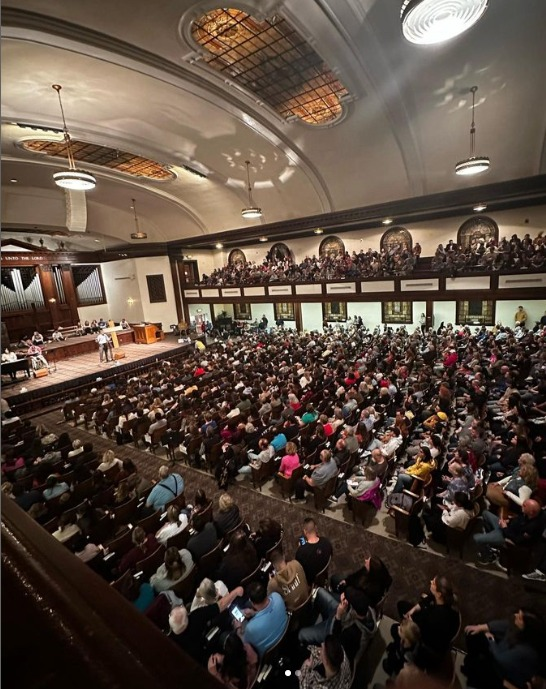 Image of service at the Asbury Revival