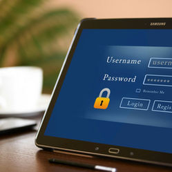 Photo of a login screen on a personal mobile device.