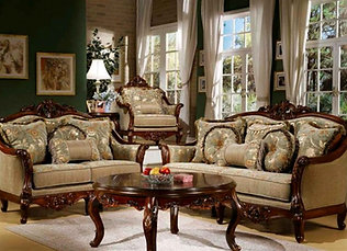 Antique High back Sofas with center table