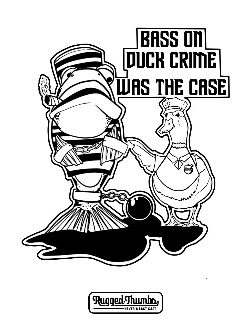 RT Bass on Duck Crime Coloring Page