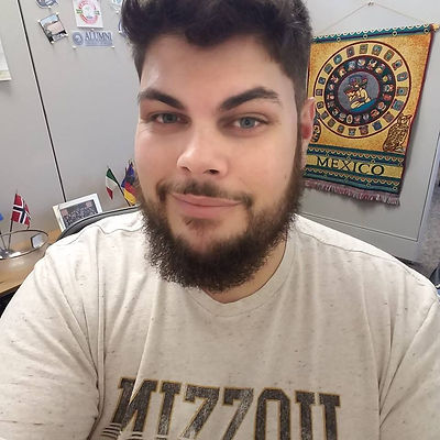 Casual profile pic_Office Mizzou t-shirt