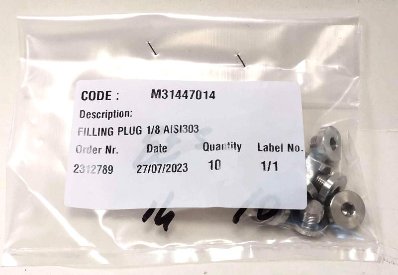 Thumbnail: PENTAX MARLY FORAS_WATER_PUMP M31447014 FILLING PLUG 1/8 AISI303