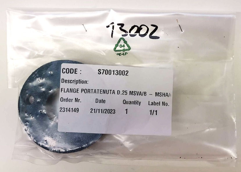 Thumbnail: S70013002 - SEALING FLANGES D.25 MSVA/B -MSHA/B FORAS_PENTAX_PUMP