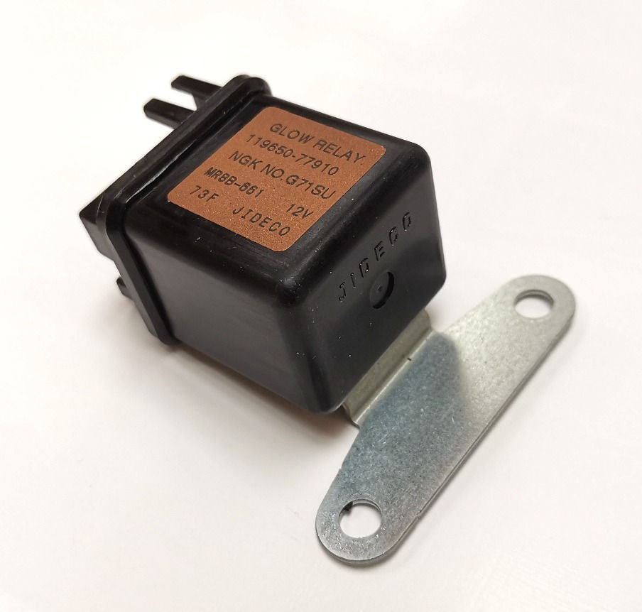 Yanmar 119650-77911 glow plug relay assembly 12V for diesel engines.