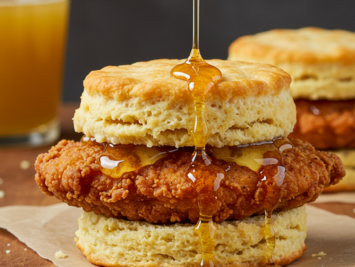 Southern Comfort Trio: Buttermilk Biscuits, Fried Chicken, and Hand-Cut Fries