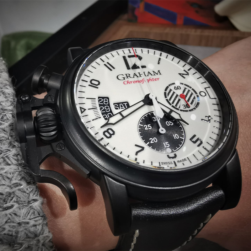 縮圖：GRAHAM - CHRONOFIGHTER VINTAGE - DLC WHITE LIMITED EDITION - 43mm