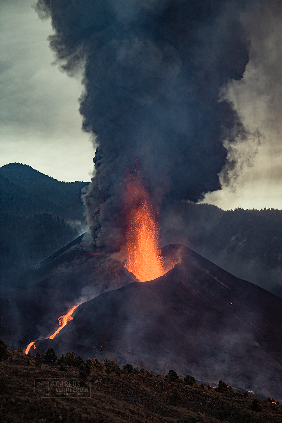 volcano eruption volcán erupción La Palma Cumbre Vieja Tajogaite