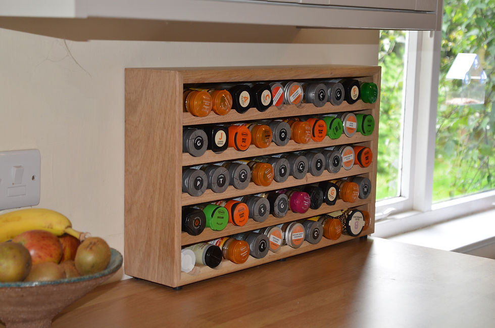 Thumbnail: Spice rack, unfinished oak (10x5)