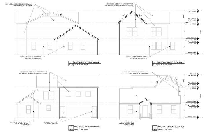Custom home permit drawings and architectural layouts by ANGO Design Studio