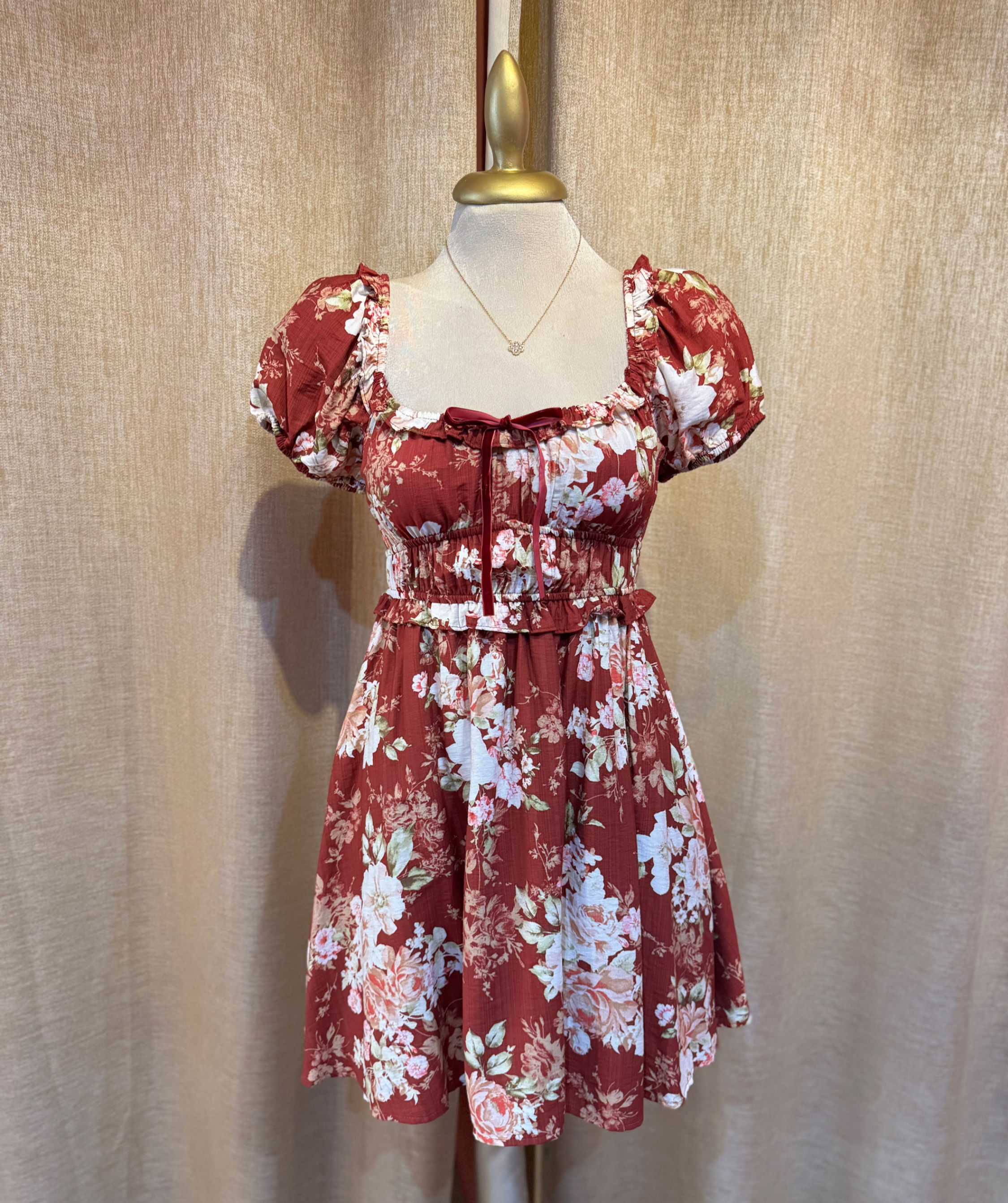 Vestido Corto Estampado Floral