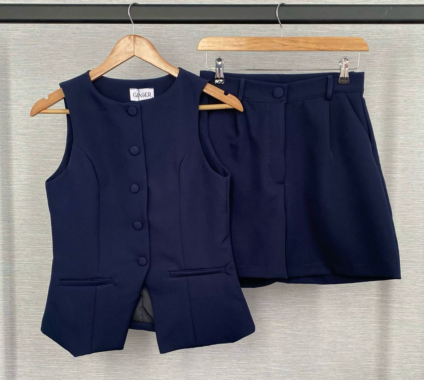 Short Del Conjunto Azul Marino