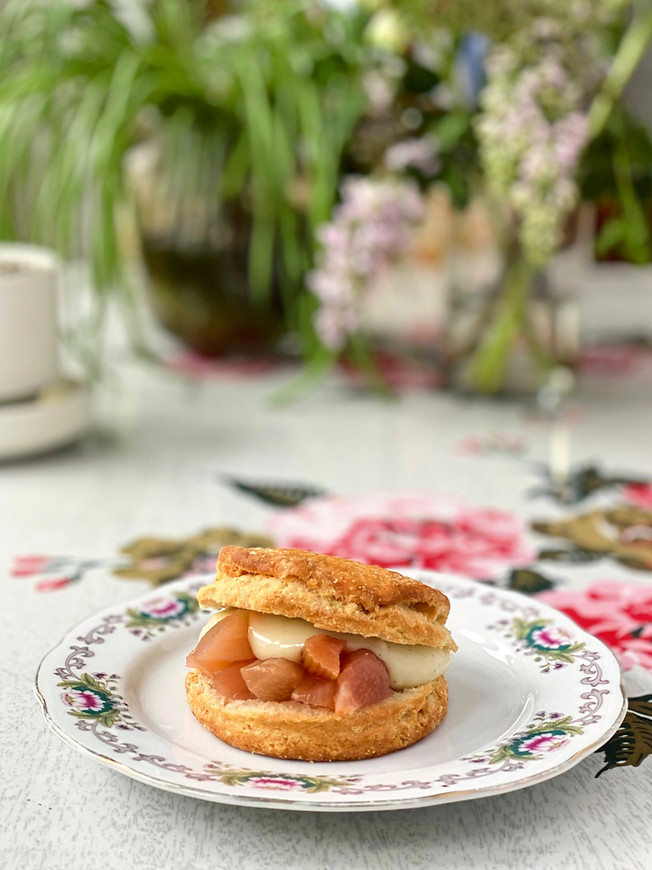 shortcake rhubarbe vegan dei campi