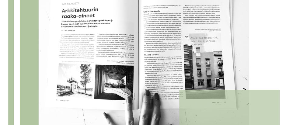 Anna ja Eugeni Bach - arkkitehtuuria ja hedelmäsalaattia