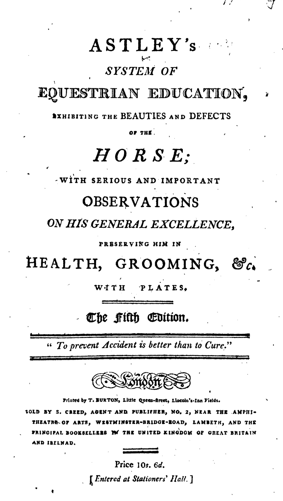 Astley's System of Equitation