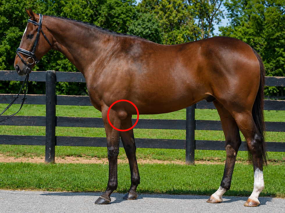 Horse capped elbow, olecranon bursitis, shoe boil