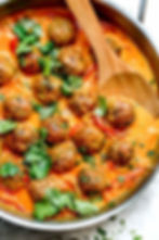 Thai Curry Turkey Meatballs w. Cauliflower Rice