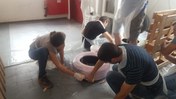 צביעת צמיגים לצמיג שרפרף