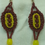 Thumbnail: Beehive-Beaded Cabochon & Earrings Yellow Brown