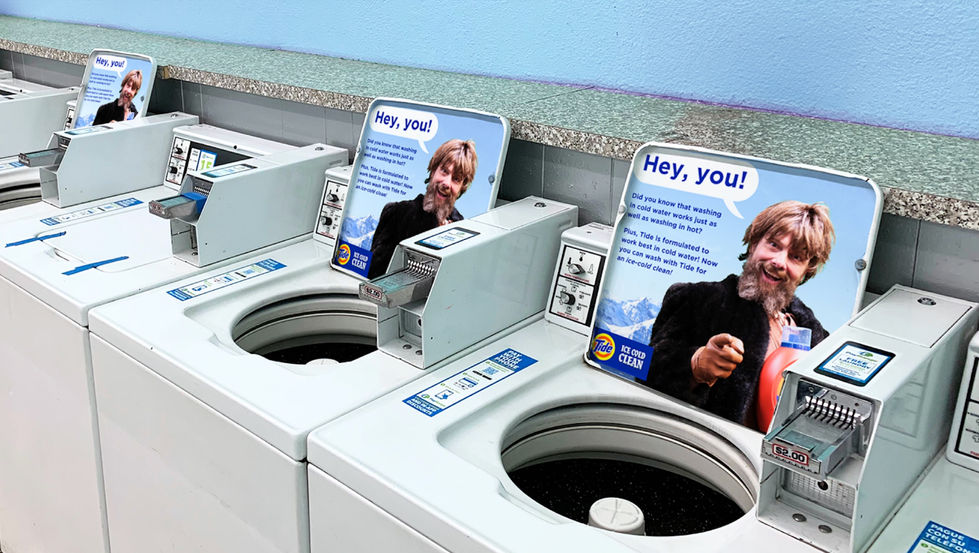 The Ice Man Laundry Room Sticker Ads