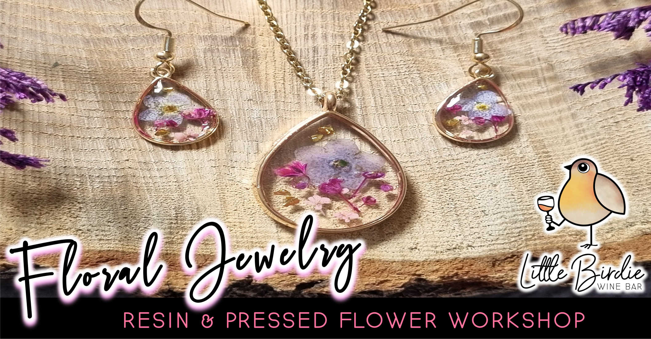 Floral Jewelry | Resin & Pressed Flowers Workshop (7/28 6:00PM)