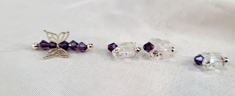 Thumbnail: Crystal Butterfly Illusion Necklace