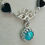 Thumbnail: Handmade Pretty turquoise cabochon set in a sterling silver necklace